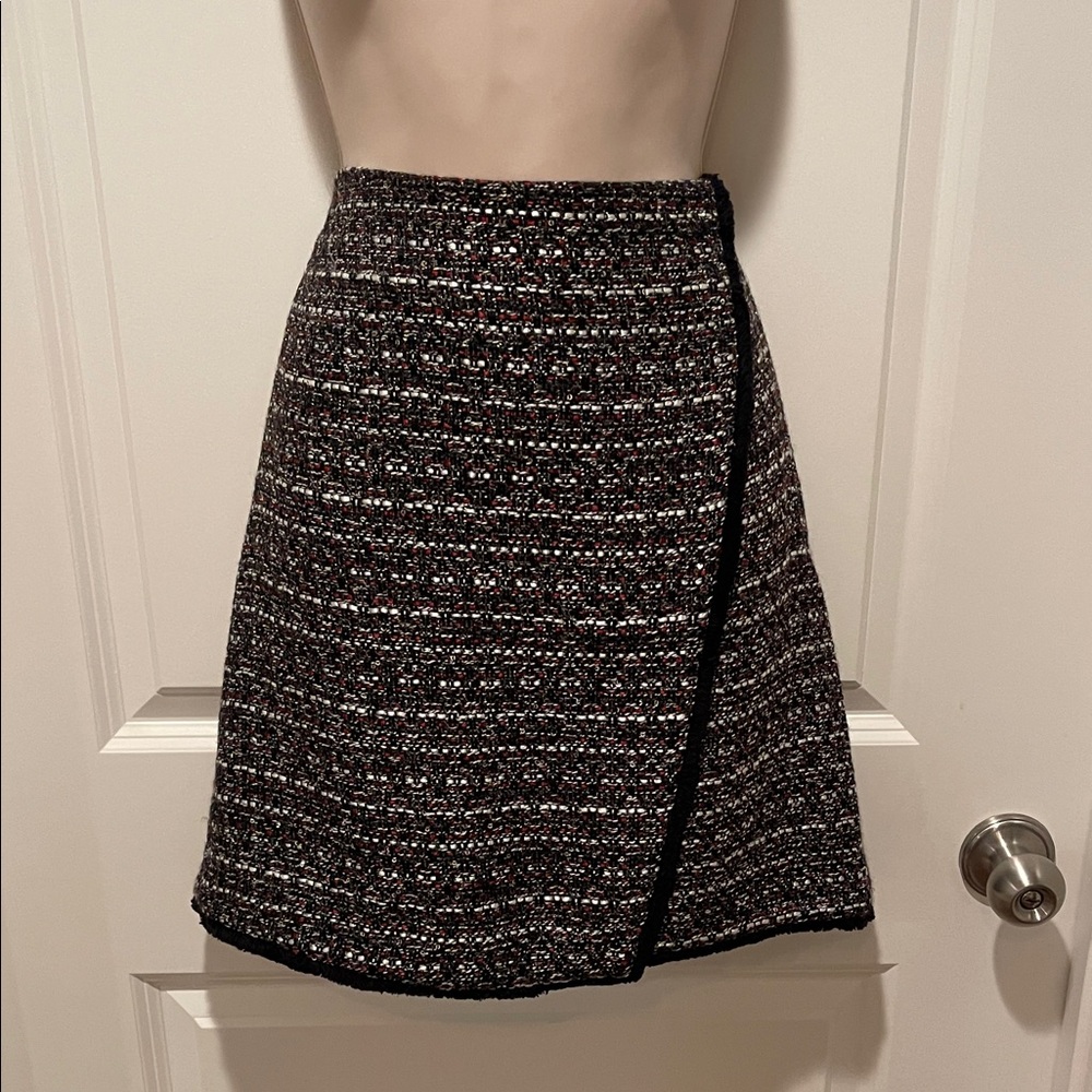 LOFT Multicolor Tweed A-Line Skirt